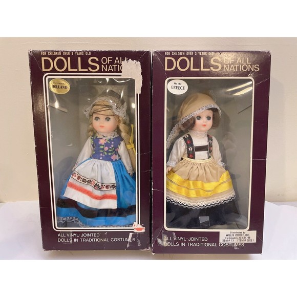 Dolls Of All Nations Toys Lot Of 2 Vintage Dolls Of All Nations